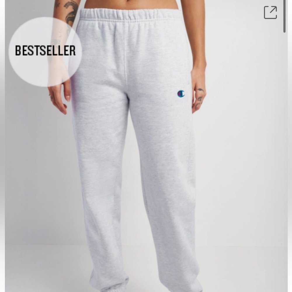 Champion Reverse Weave Sweatpants silver grey color size medium